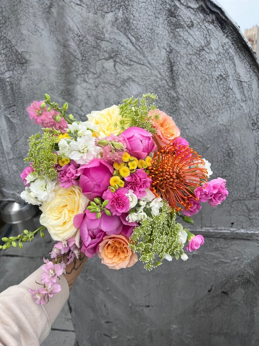 wedding-bouquet-solstice-bright-peonies-protea-roses-nyc