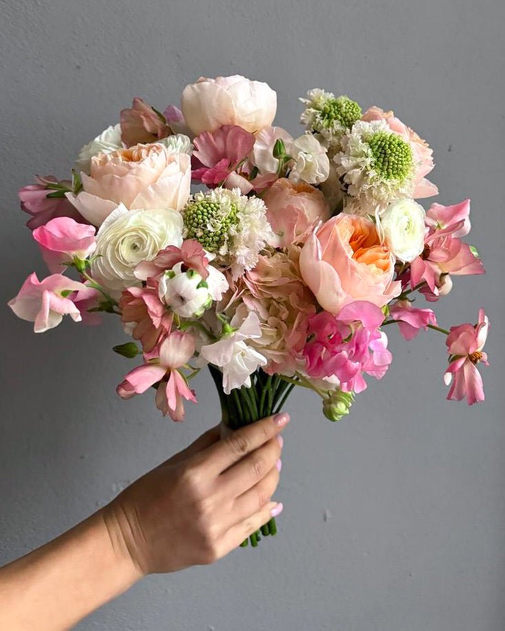 Wedding Bouquet “Whisper” - roses, seasonal flowers - All Me Flowers